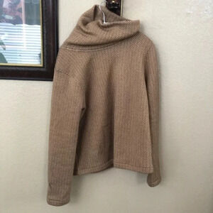 J. Crew Tan Herringbone Sweater